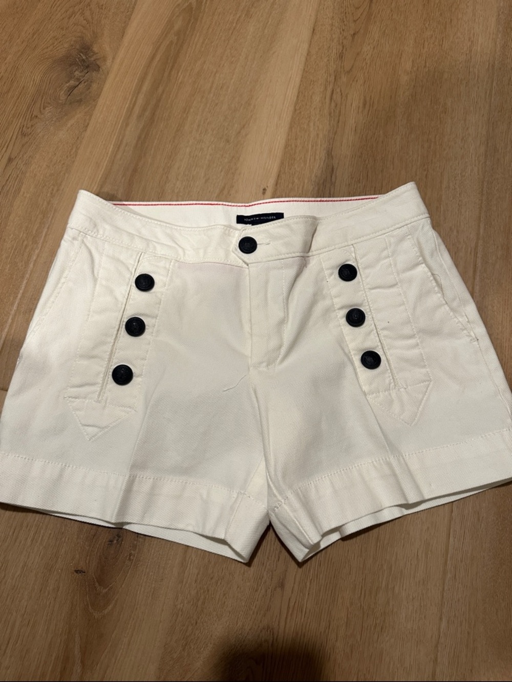Tommy Hilfiger White Sailor-Button Women's Shorts
